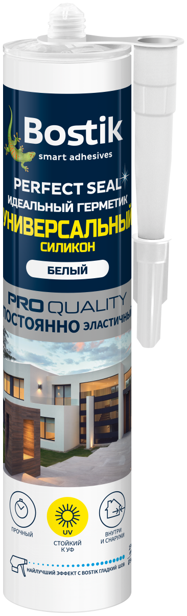 Герметик BOSTIK Perfect Seal Универсальный силикон белый 280мл универсальный акриловый эмульсионный клей bostik