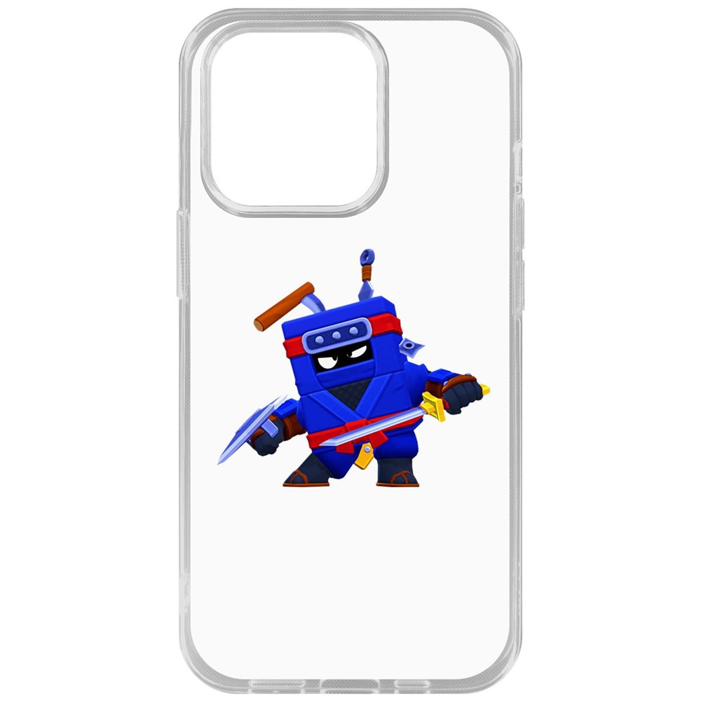 Чехол-накладка Krutoff Clear Case Brawl Stars-Ниндзя Эш для iPhone 14 Pro
