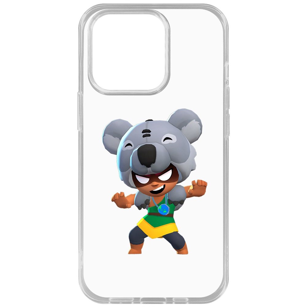 

Чехол-накладка Krutoff Clear Case Brawl Stars-Нита Коала для iPhone 14 Pro