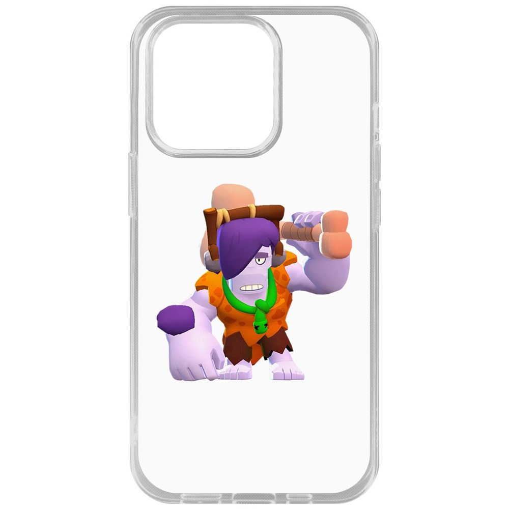 

Чехол-накладка Krutoff Clear Case Brawl Stars-Пещерный Фрэнк для iPhone 14 Pro, Прозрачный