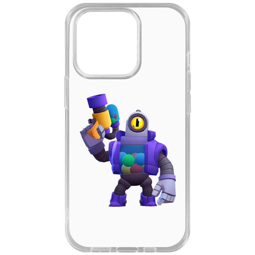 

Чехол-накладка Krutoff Clear Case Brawl Stars-Рико для iPhone 14 Pro