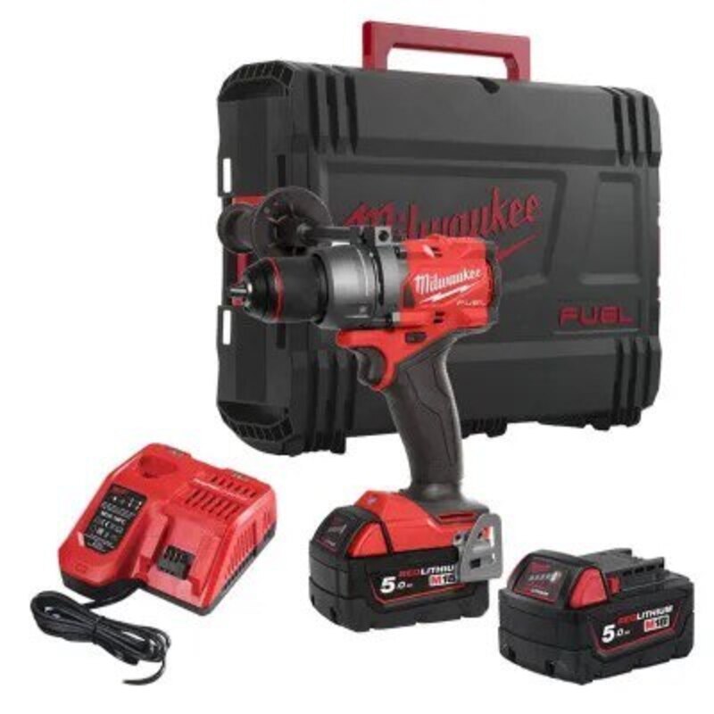 Ак дрель-шуруповерт Milwaukee M18 FUEL FPD3-502X c 2 АКБ 5 Ач и ЗУ в кейсе 4933479860 101776₽