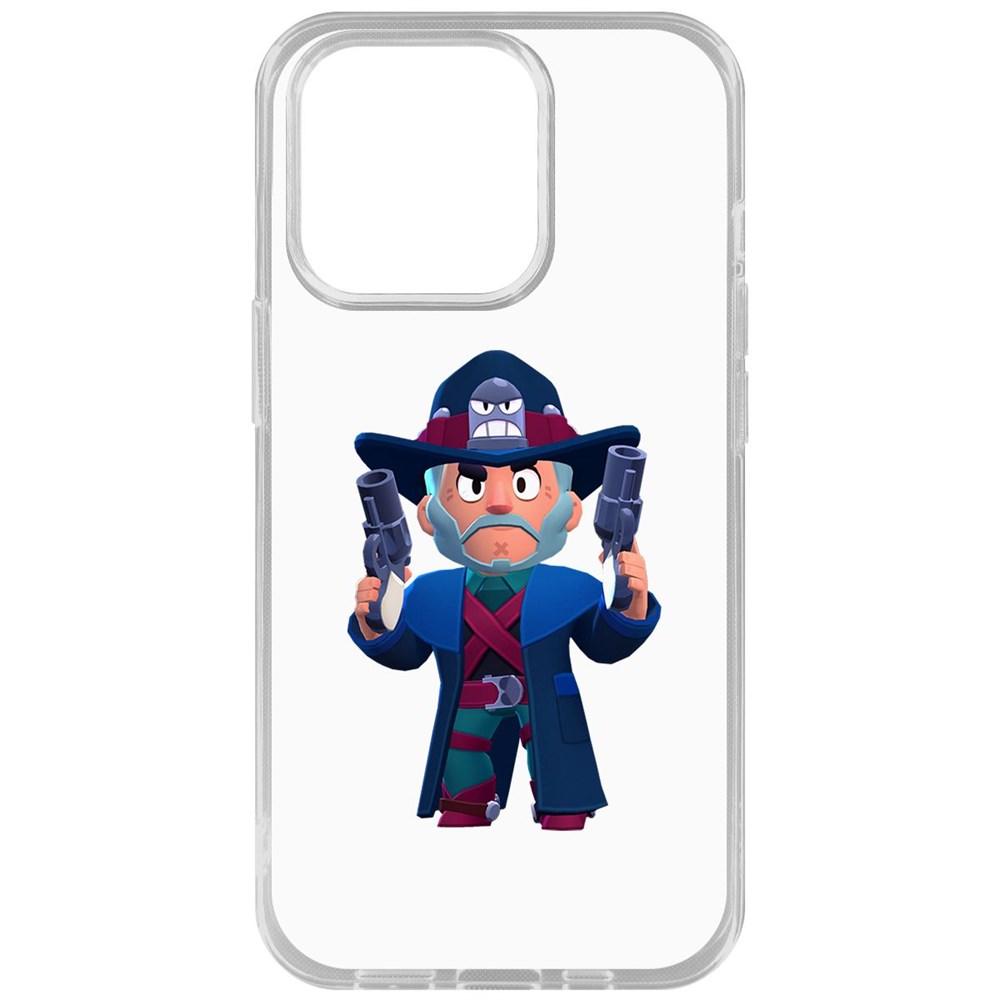 

Чехол-накладка Krutoff Clear Case Brawl Stars-Стрелок Кольт для iPhone 14 Pro