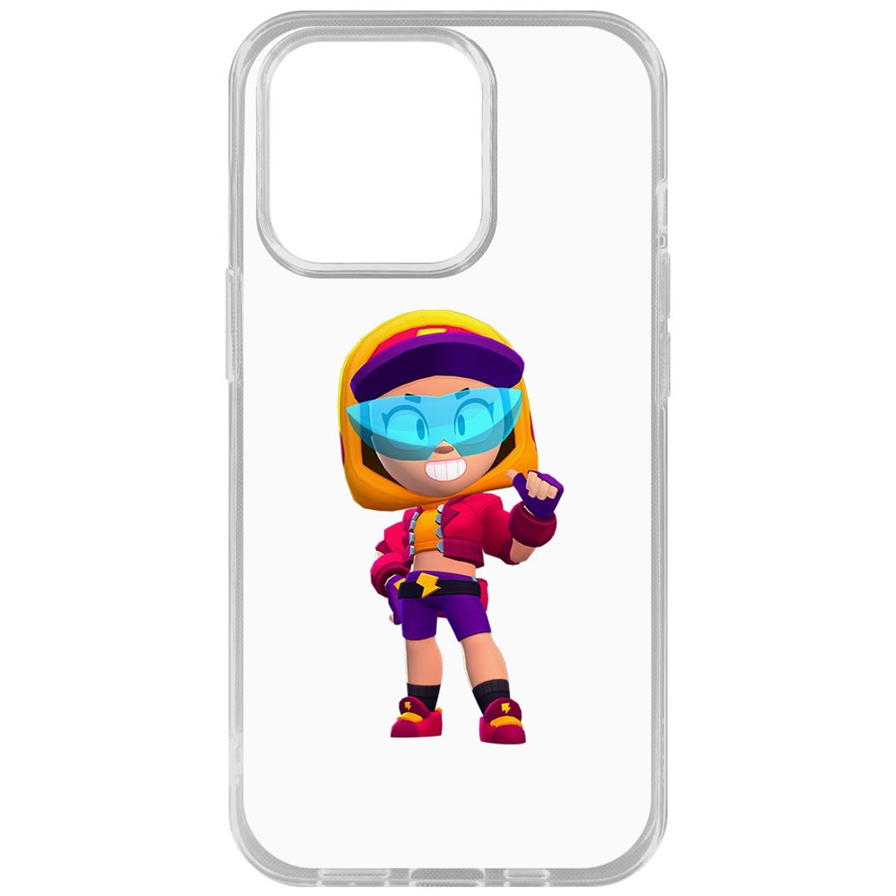 

Чехол-накладка Krutoff Clear Case Brawl Stars-Стритстайл Макс для iPhone 14 Pro, Прозрачный