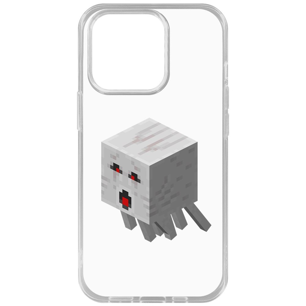 

Чехол-накладка Krutoff Clear Case Minecraft-Гаст для iPhone 14 Pro, Прозрачный