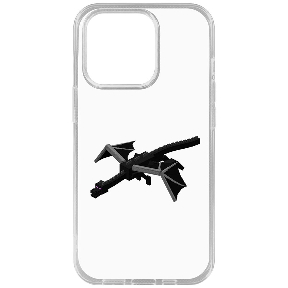 

Чехол-накладка Krutoff Clear Case Minecraft-Дракон Края для iPhone 14 Pro, Прозрачный