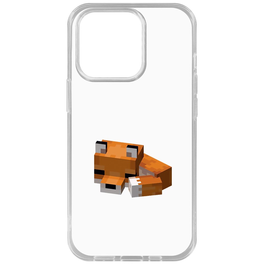 

Чехол-накладка Krutoff Clear Case Minecraft-Спящий Лисенок для iPhone 14 Pro, Прозрачный