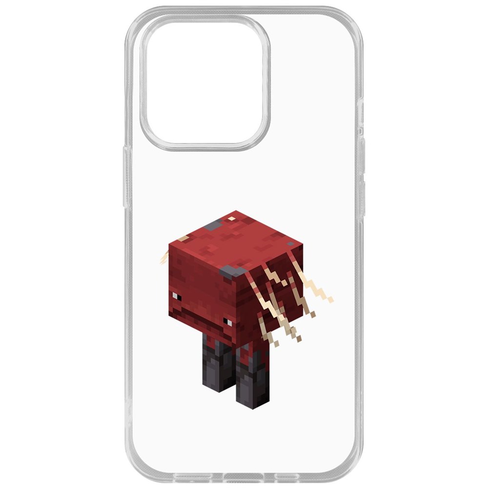 

Чехол-накладка Krutoff Clear Case Minecraft-Страйдер для iPhone 14 Pro, Прозрачный