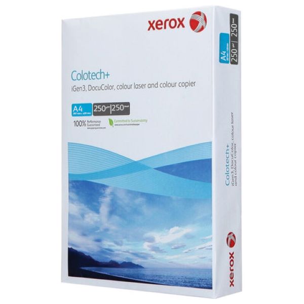 

Бумага для цветной лазерной печати А4, 250 г/м2, 250 л., XEROX COLOTECH+ Blue, Белый