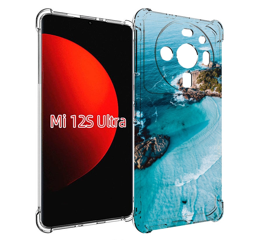 

Чехол MyPads красивый голубой залив для Xiaomi 12S Ultra, Прозрачный, Tocco