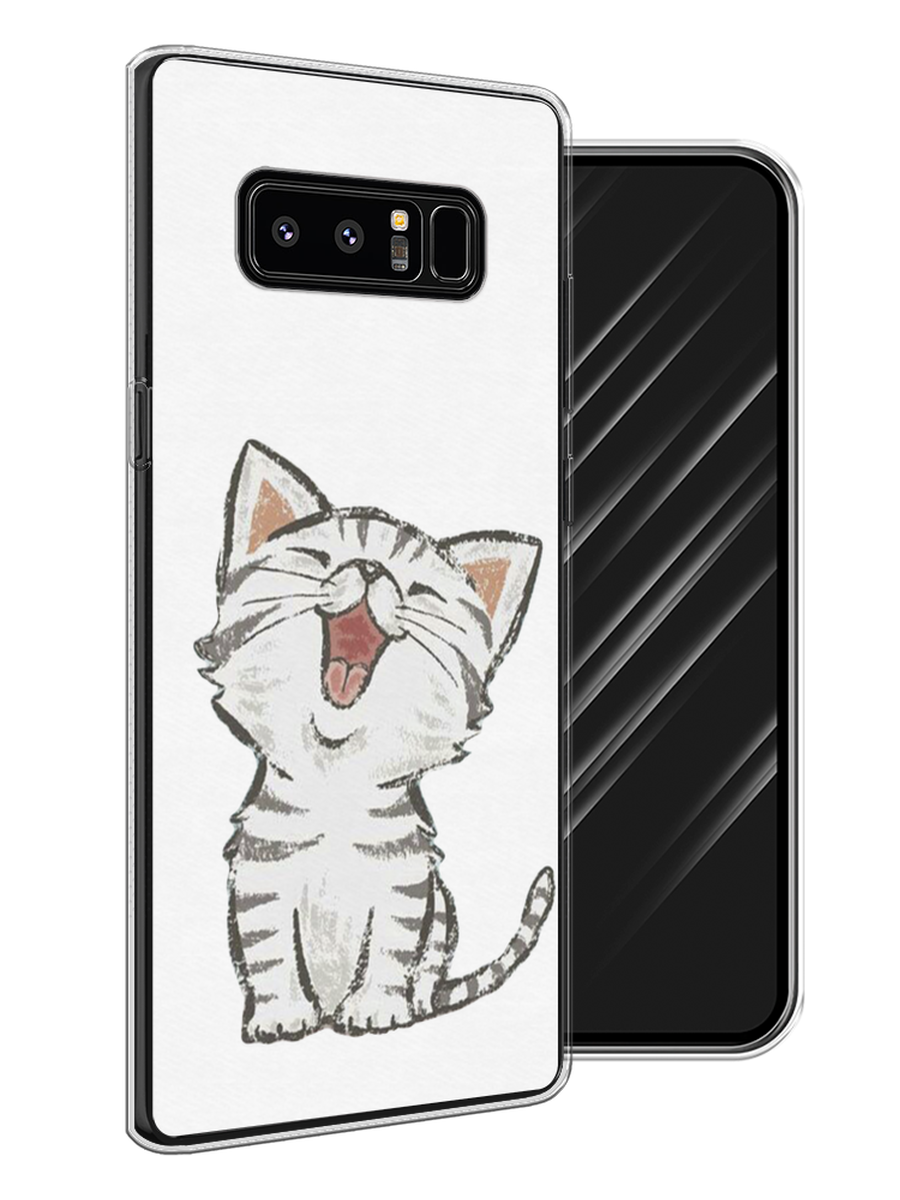 

Чехол Awog на Samsung Galaxy Note 8 "Котенок рисованный", Серый;белый, 25250-1