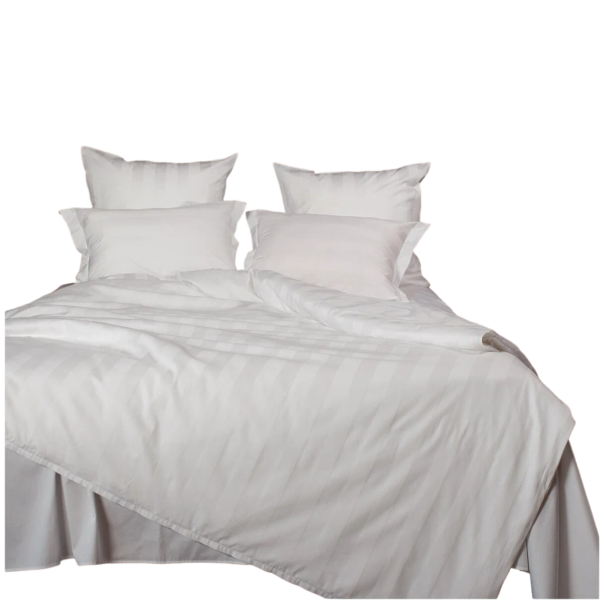 фото Постельное бельё мако-сатин белоснежный, размер 2 спальный (175x215см) la prima