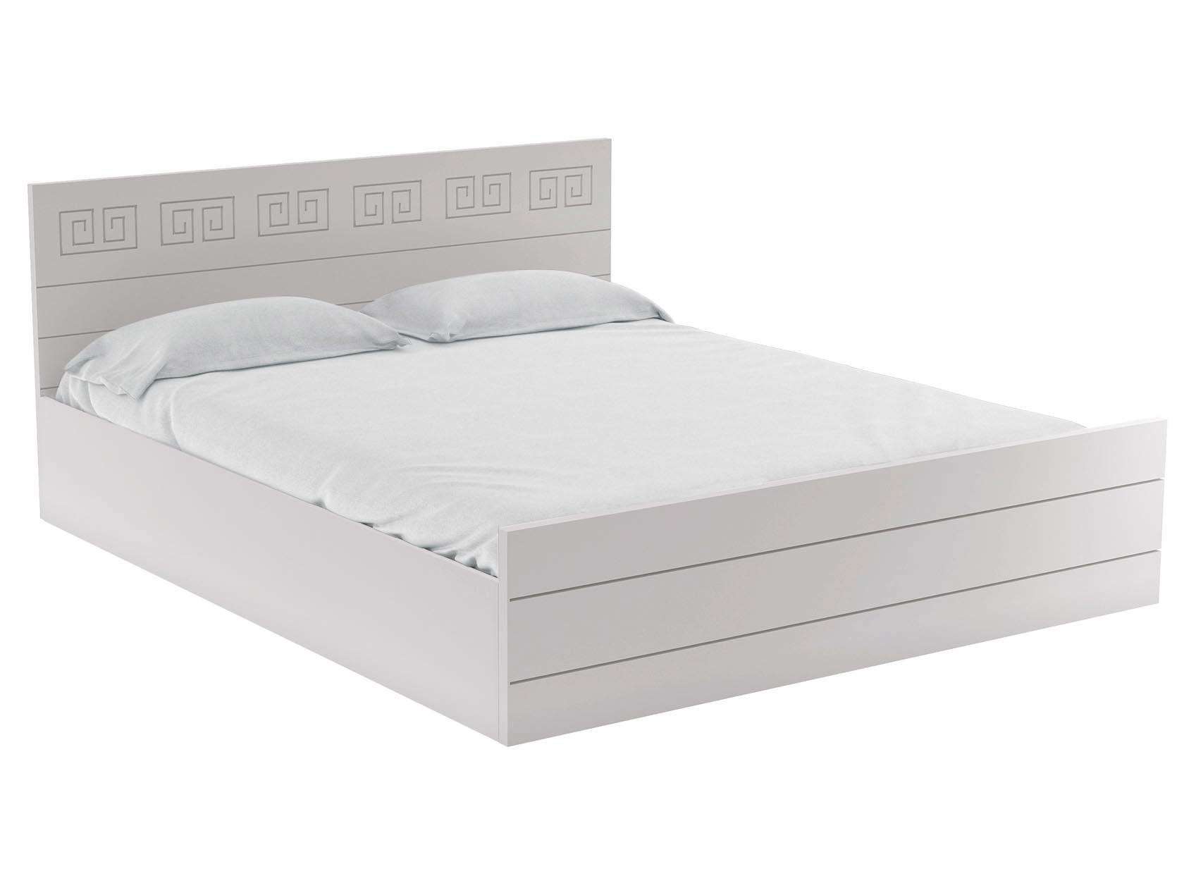 фото Двуспальная кровать афина белый шагрень/белый глянец, 160х200 см ввр