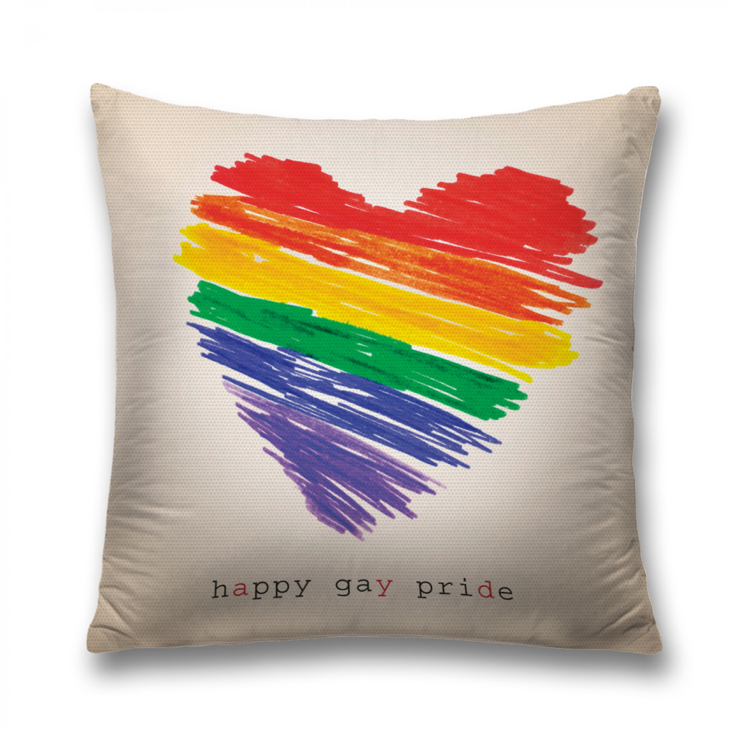 

Наволочка декоративная JoyArty "Разноцветное сердце" на молнии, 45x45 см, Разноцветное сердце