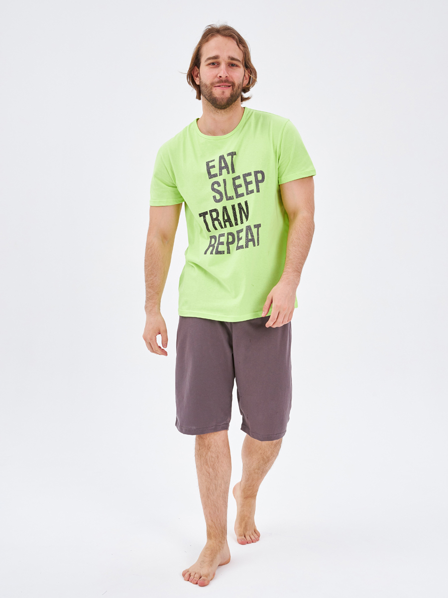 

Пижама мужская CatFit 706842248 зеленая 50 RU, 706842248