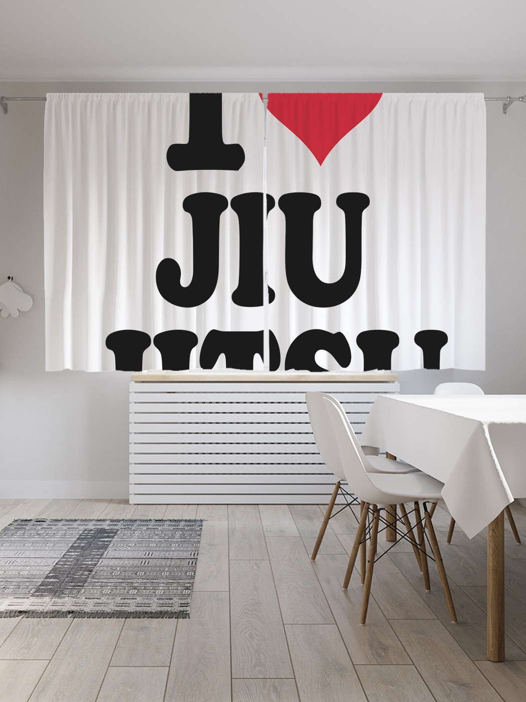 

Шторы JoyArty с фотопечатью "Я люблю джиу-джитсу" из сатена, 290х180 см, Я люблю джиу-джитсу