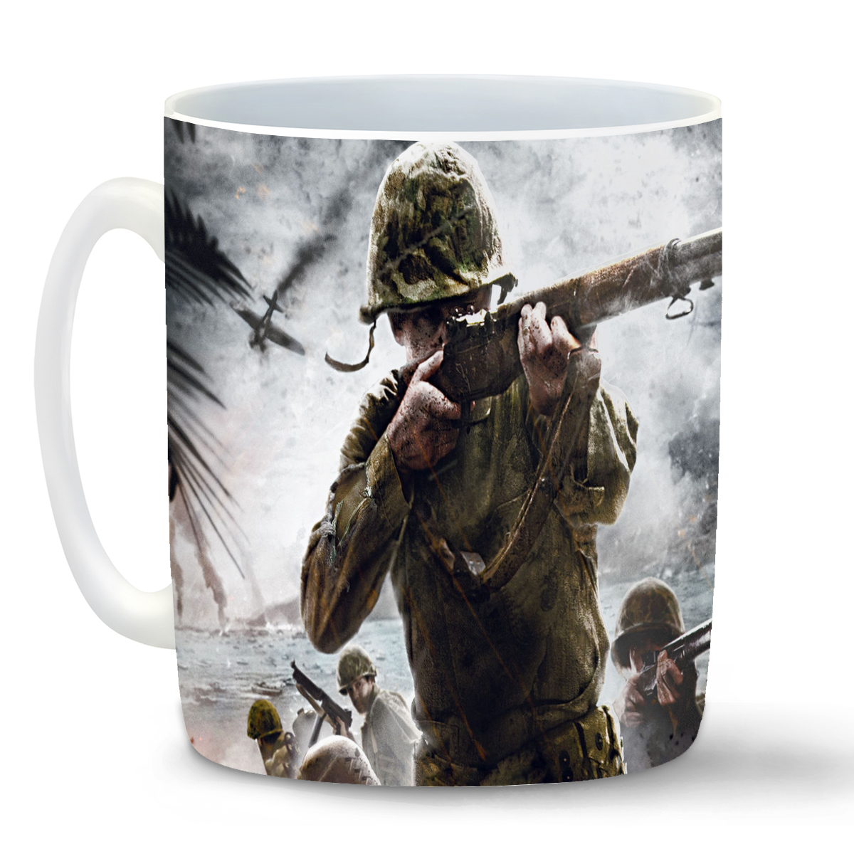 

Кружка CoolPodarok call of duty 5 world at war Прицеливается из ружья