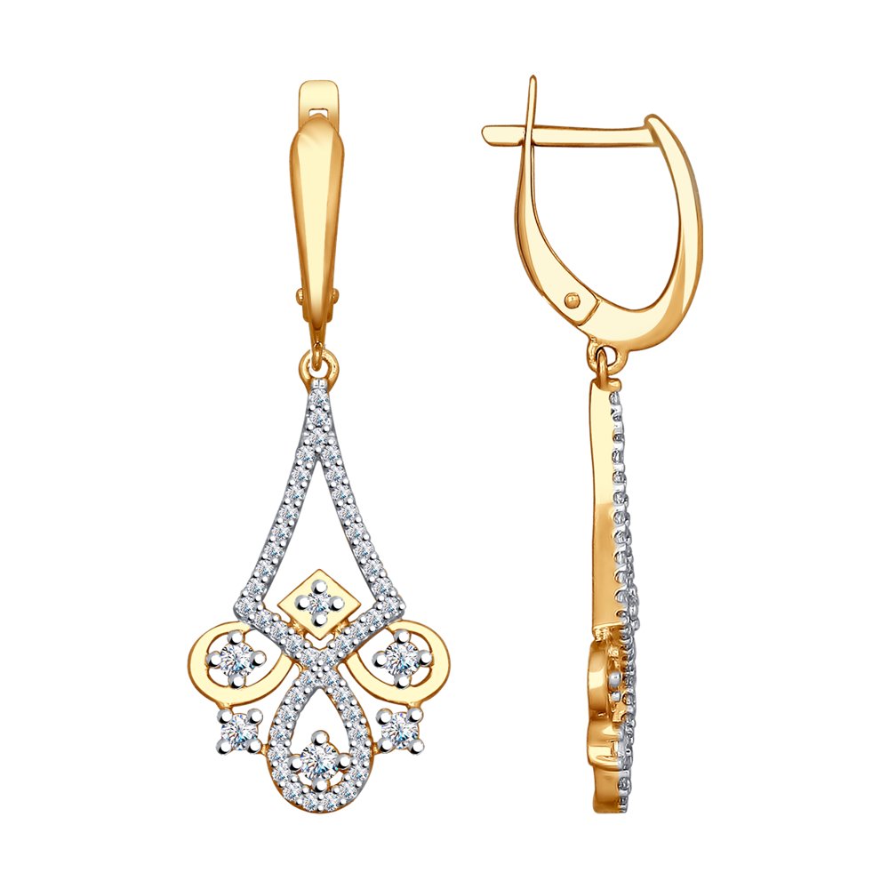 

Серьги из серебра с фианитом SOKOLOV 93020768, 93020768