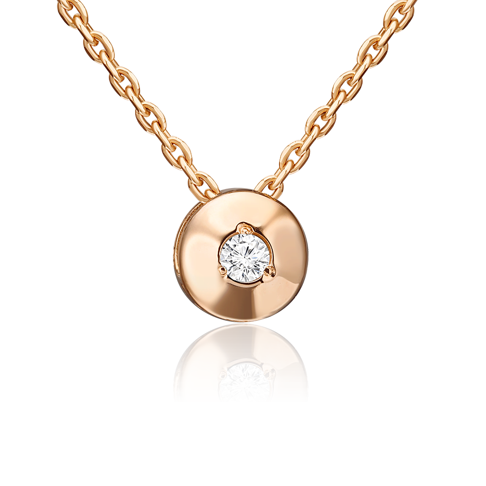 Бегунок из золота PLATINA jewelry 03-1354-00-401-1110-03, фианит