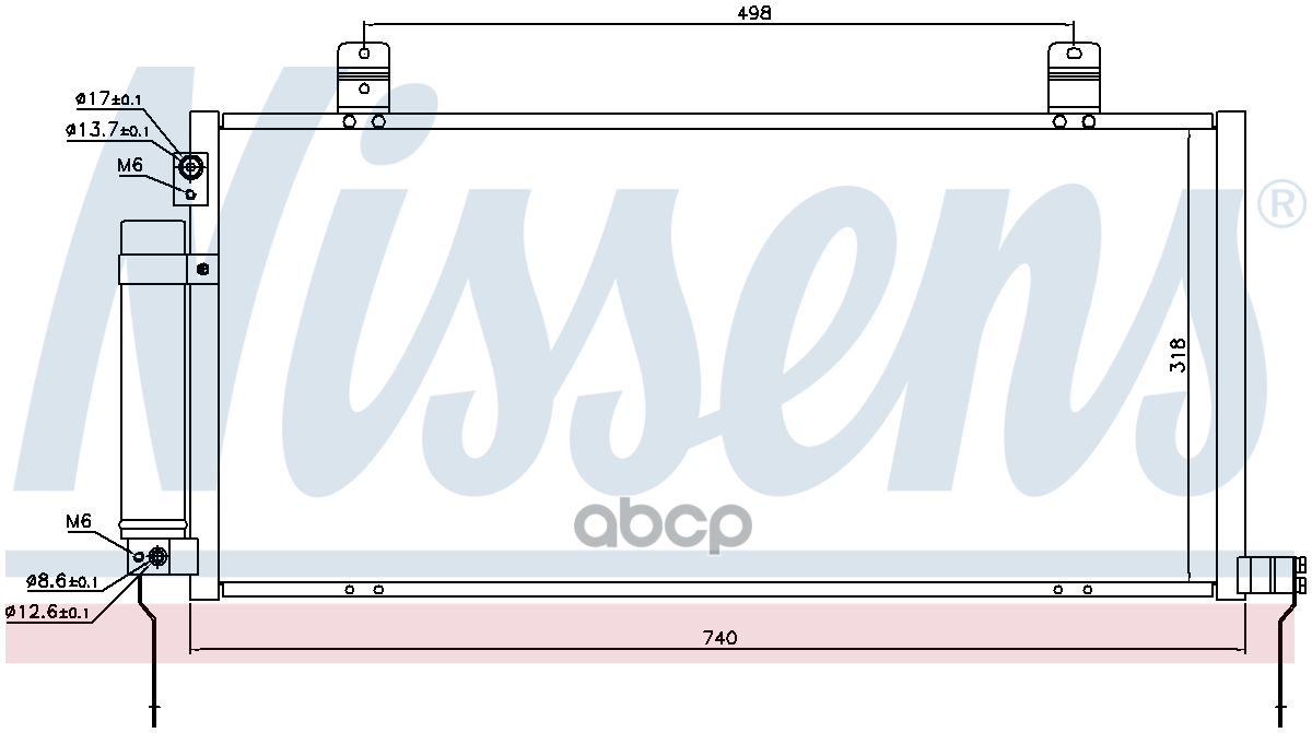 

NISSENS Радиатор кондиционера [740x318] MITSUBISHI Galant 2.4 03->