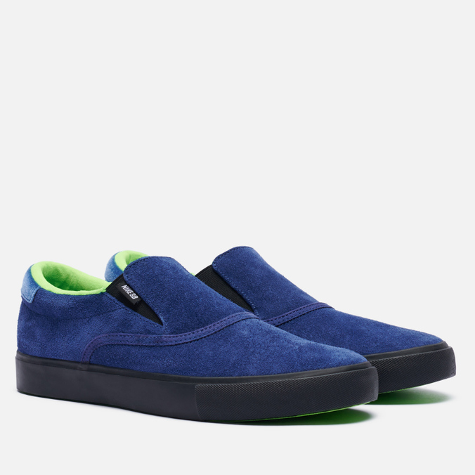 

Кеды женские Nike SB Zoom Verona Slip Leo синие 40.5 EU, Zoom Verona Slip Leo