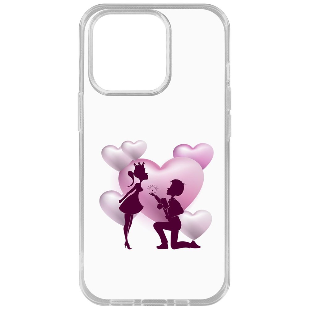 

Чехол-накладка Krutoff Clear Case Будь моей для iPhone 14 Pro, Прозрачный