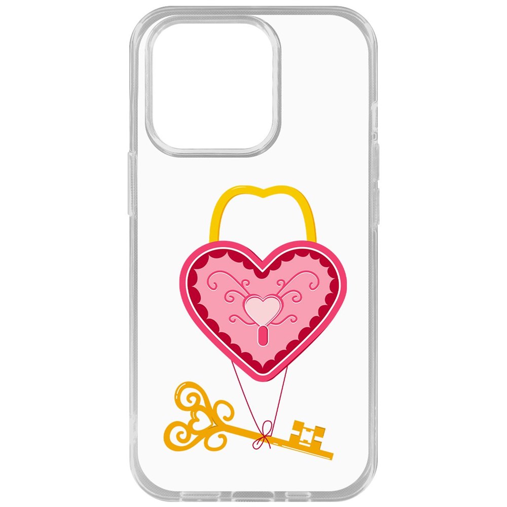 

Чехол-накладка Krutoff Clear Case Ключ от сердца для iPhone 14 Pro