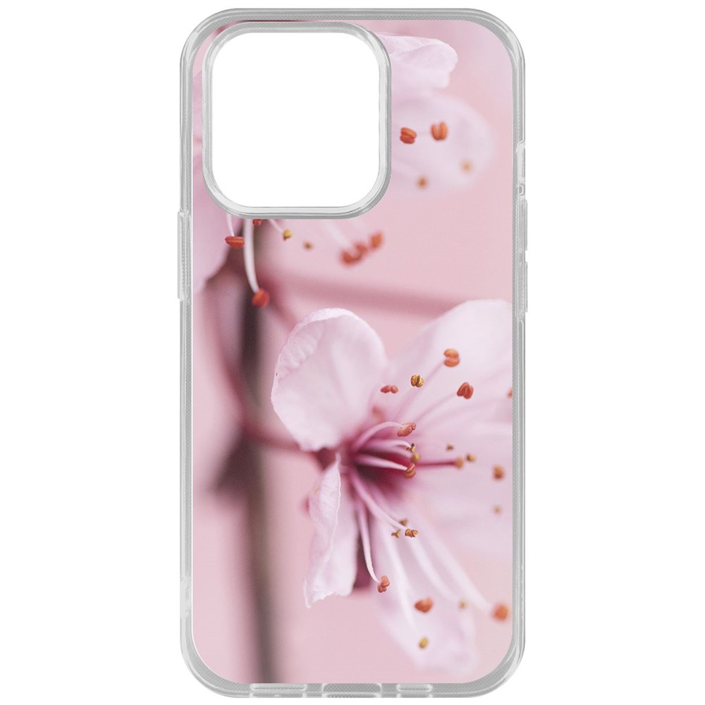 

Чехол-накладка Krutoff Clear Case Весна для iPhone 14 Pro, Прозрачный