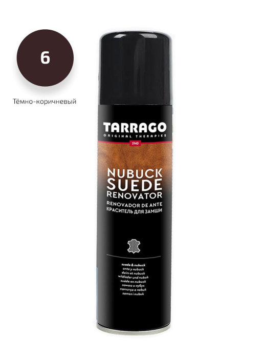 

Краска для обуви Tarrago Nubuck Suede Renovator (DARK BROWN) Темно-коричневая 250 мл, Коричневый, Nubuck Suede Renovator