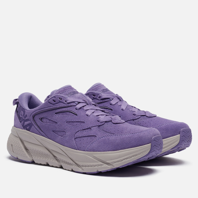 фото Кроссовки женские hoka one one clifton suede фиолетовые 5.5 us