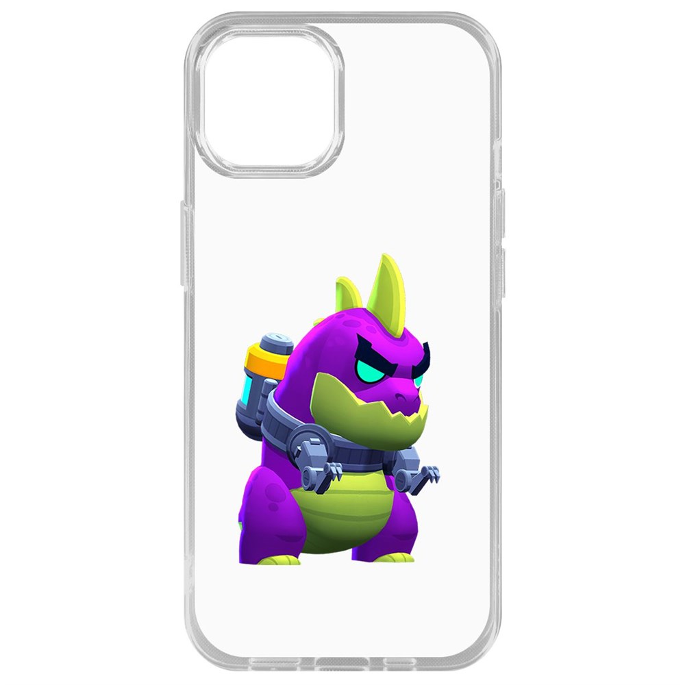 

Чехол-накладка Krutoff Clear Case Brawl Stars-Мегамонстр для iPhone 14 Plus, Прозрачный