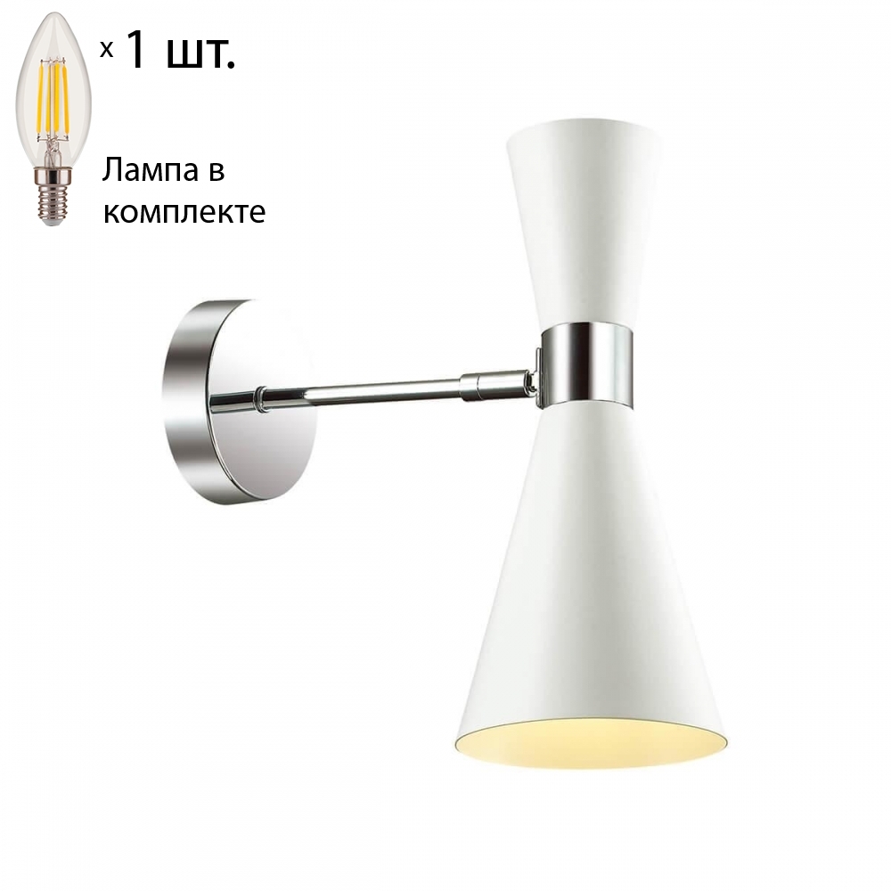 

Бра с лампочкой Lumion Quinn 3661/1W+Lamps E14 Свеча