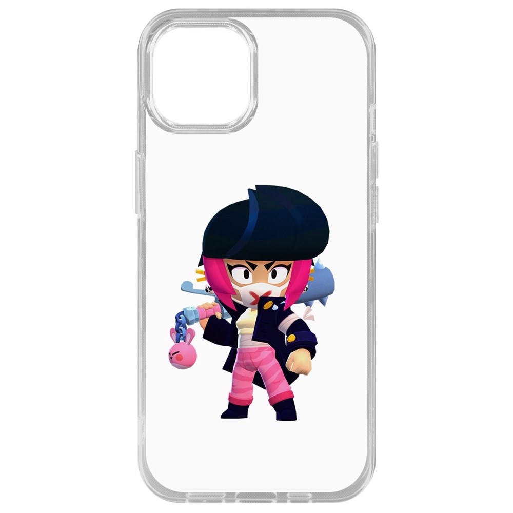 

Чехол-накладка Krutoff Clear Case Brawl Stars-Ужасная Биби для iPhone 14 Plus, Прозрачный