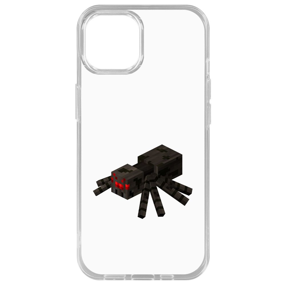 

Чехол-накладка Krutoff Clear Case Minecraft-Паук для iPhone 14 Plus, Прозрачный