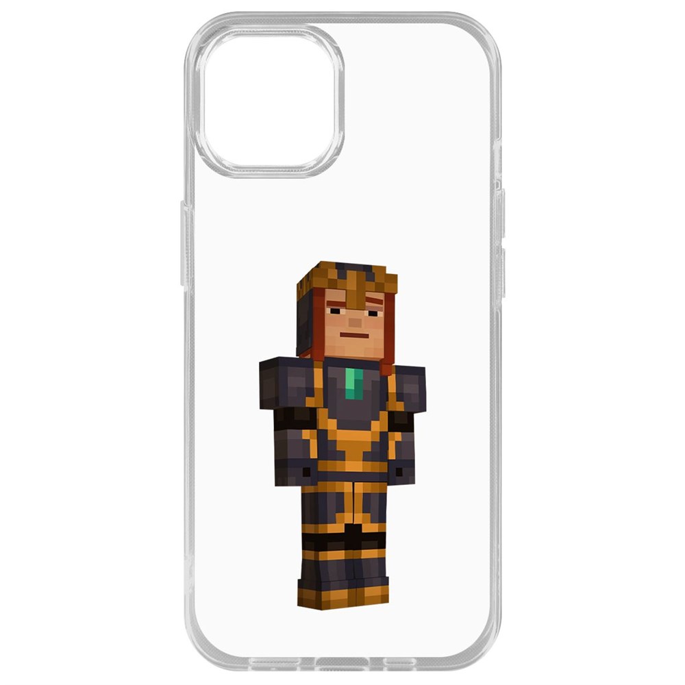 

Чехол-накладка Krutoff Clear Case Minecraft-Петра для iPhone 14 Plus