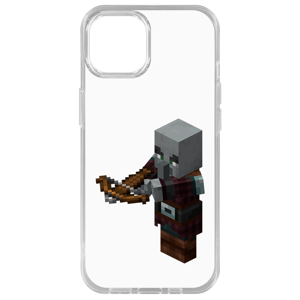 

Чехол-накладка Krutoff Clear Case Minecraft-Разбойник для iPhone 14 Plus, Прозрачный