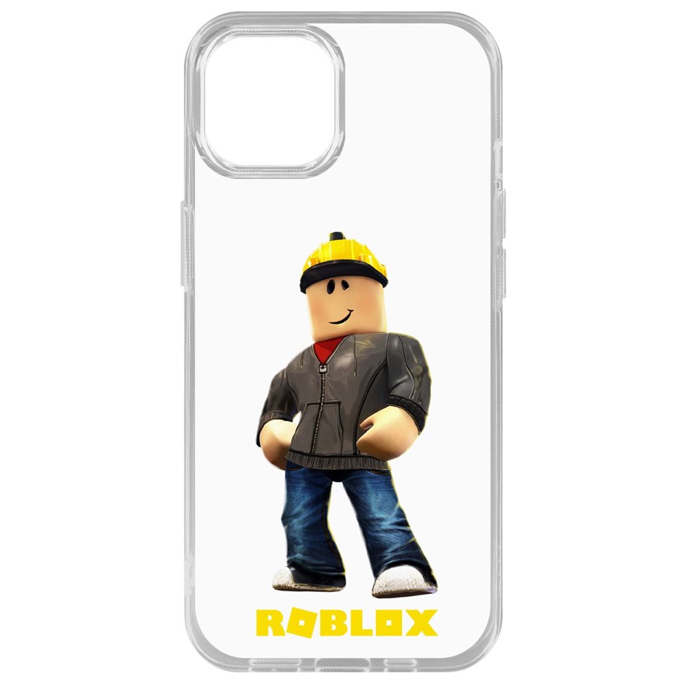 

Чехол-накладка Krutoff Clear Case Roblox-Строитель для iPhone 14 Plus, Прозрачный