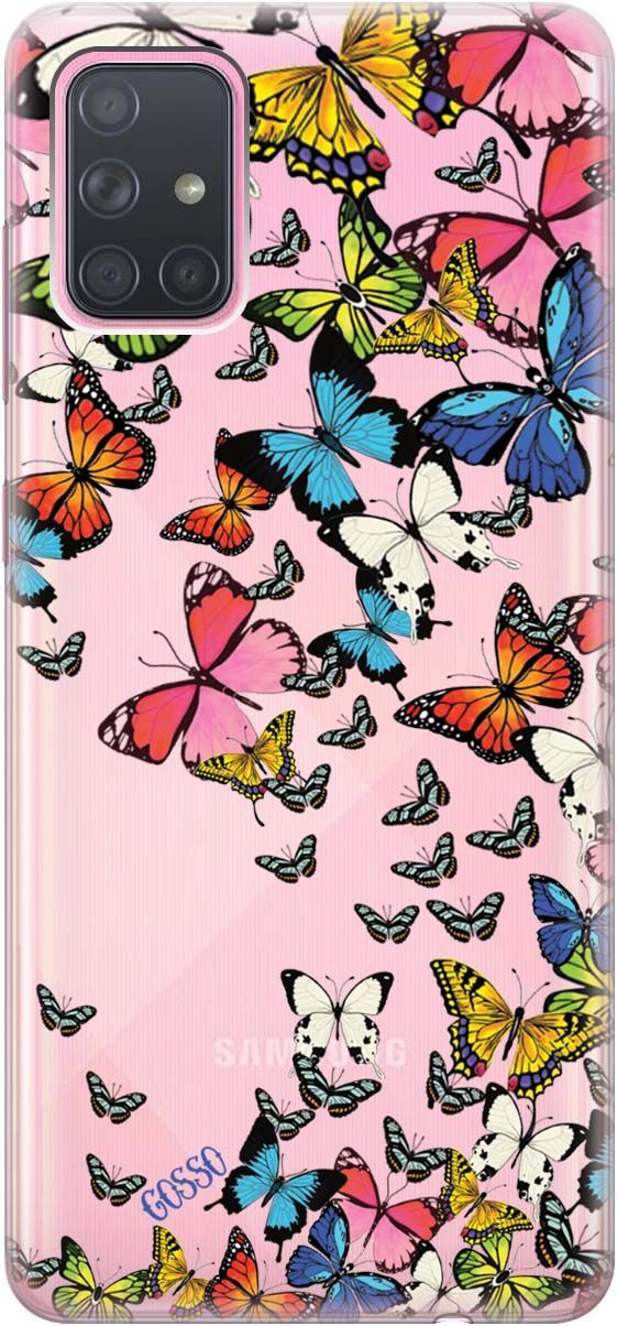 

Чехол на Samsung Galaxy A71 с принтом "Magic Butterflies" прозрачный, Прозрачный;желтый, 193