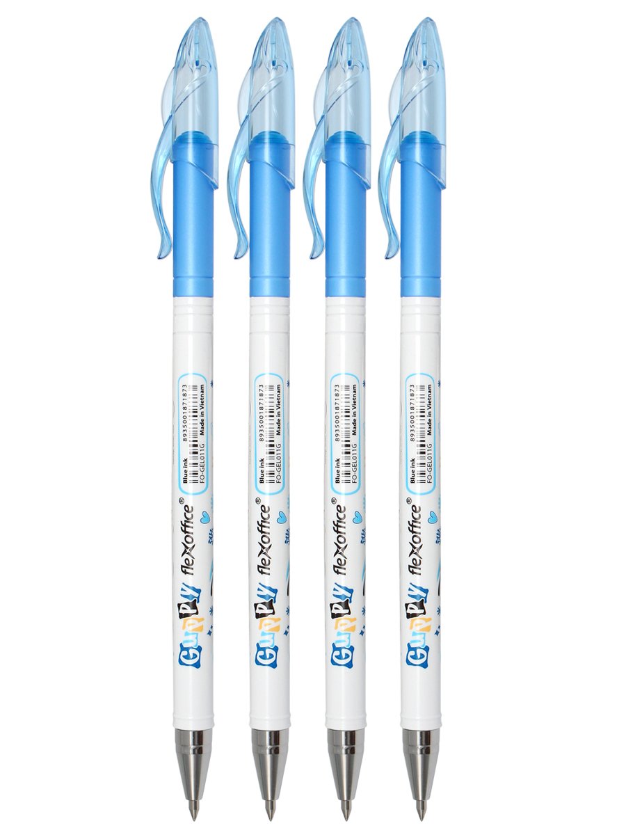 Гелевая ручка 0,5мм FlexOffice Guppy, синяя