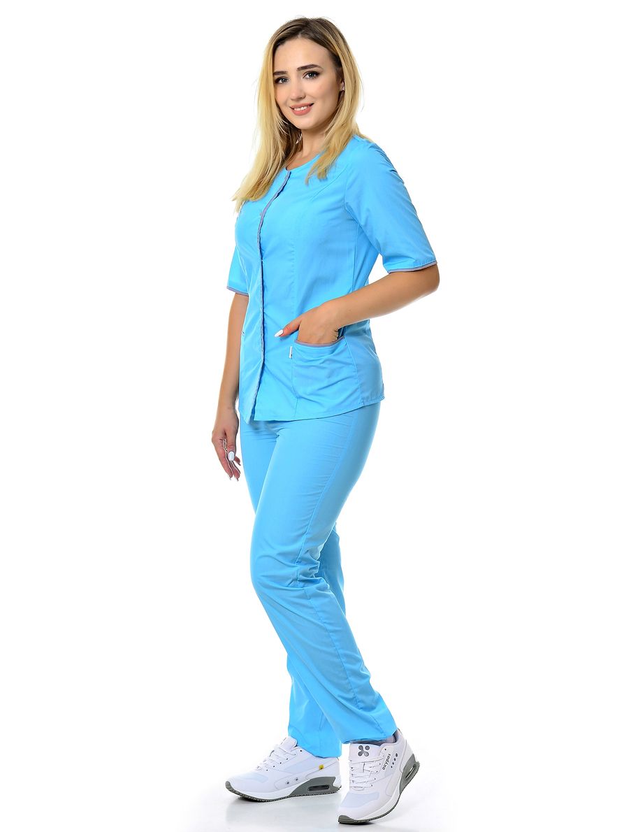 фото Костюм медицинский женский medicalwear эвелина 106 голубой 40 ru