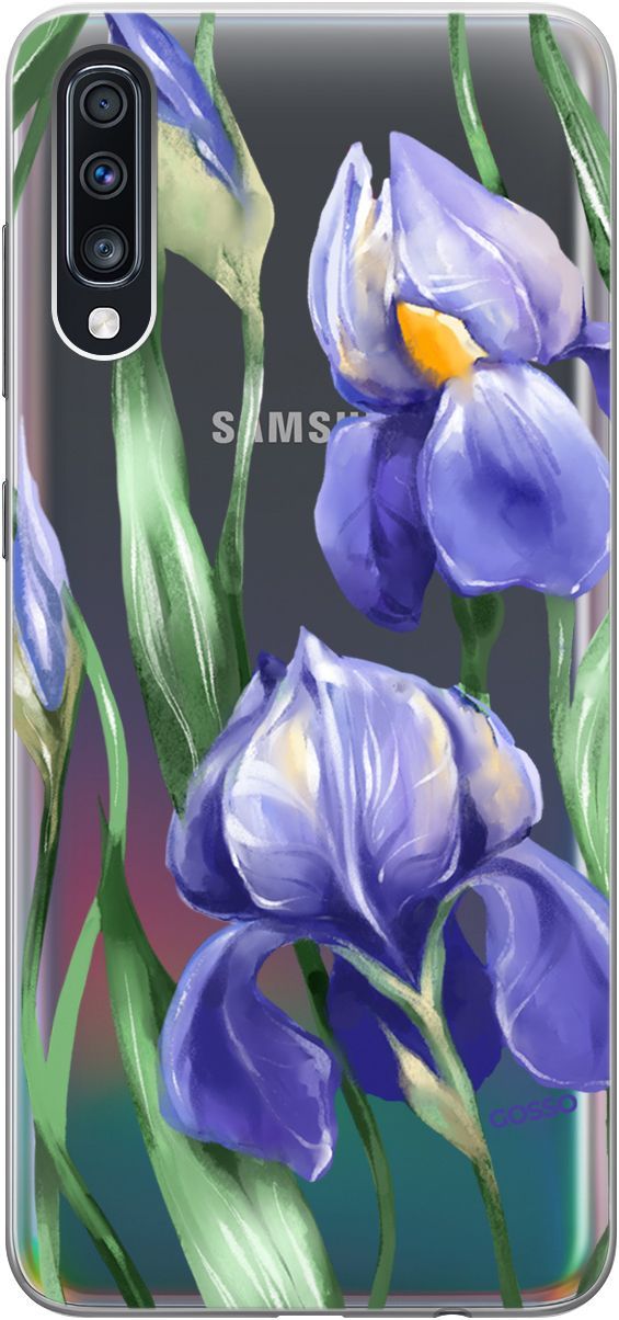

Чехол на Samsung Galaxy A70/A70s "Amazing Irises" прозрачный, Прозрачный;белый, 686