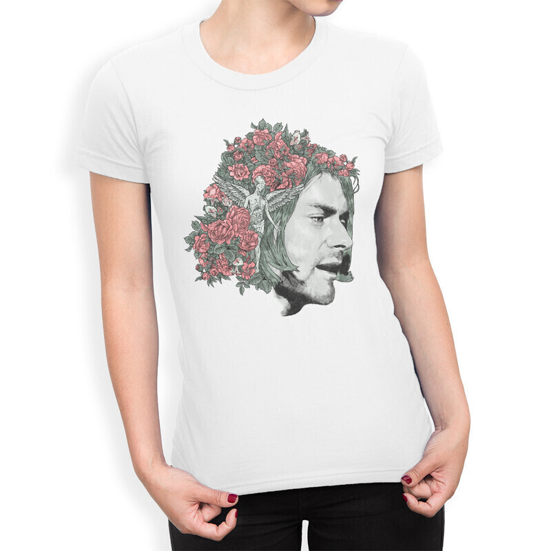 

Футболка женская Dream Shirts Курт Кобейн 10004661 белая 3XL, Курт Кобейн 10004661