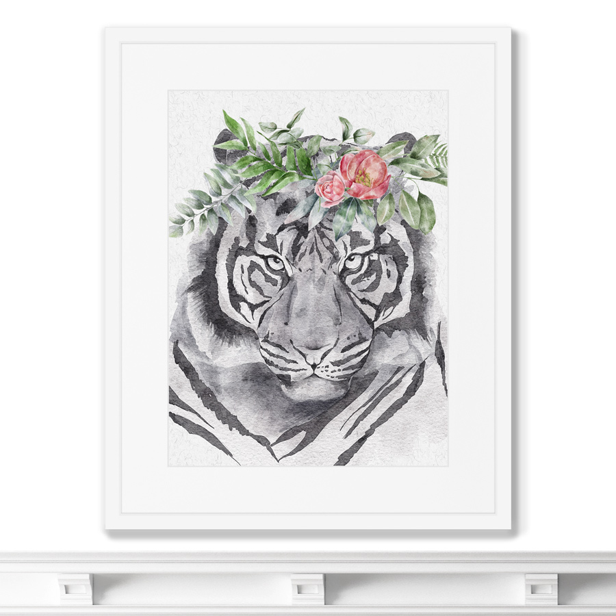 

Репродукция картины в раме Graceful tiger Размер картины: 42х52см