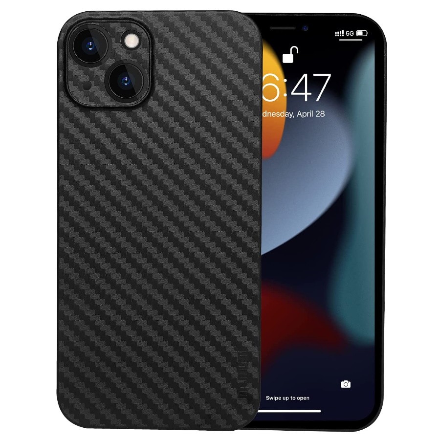 

Чехол Memumi Slim Series Ultra Thin 0.3mm PP Carbon Fiber для iPhone 13 mini 5.4inch Black