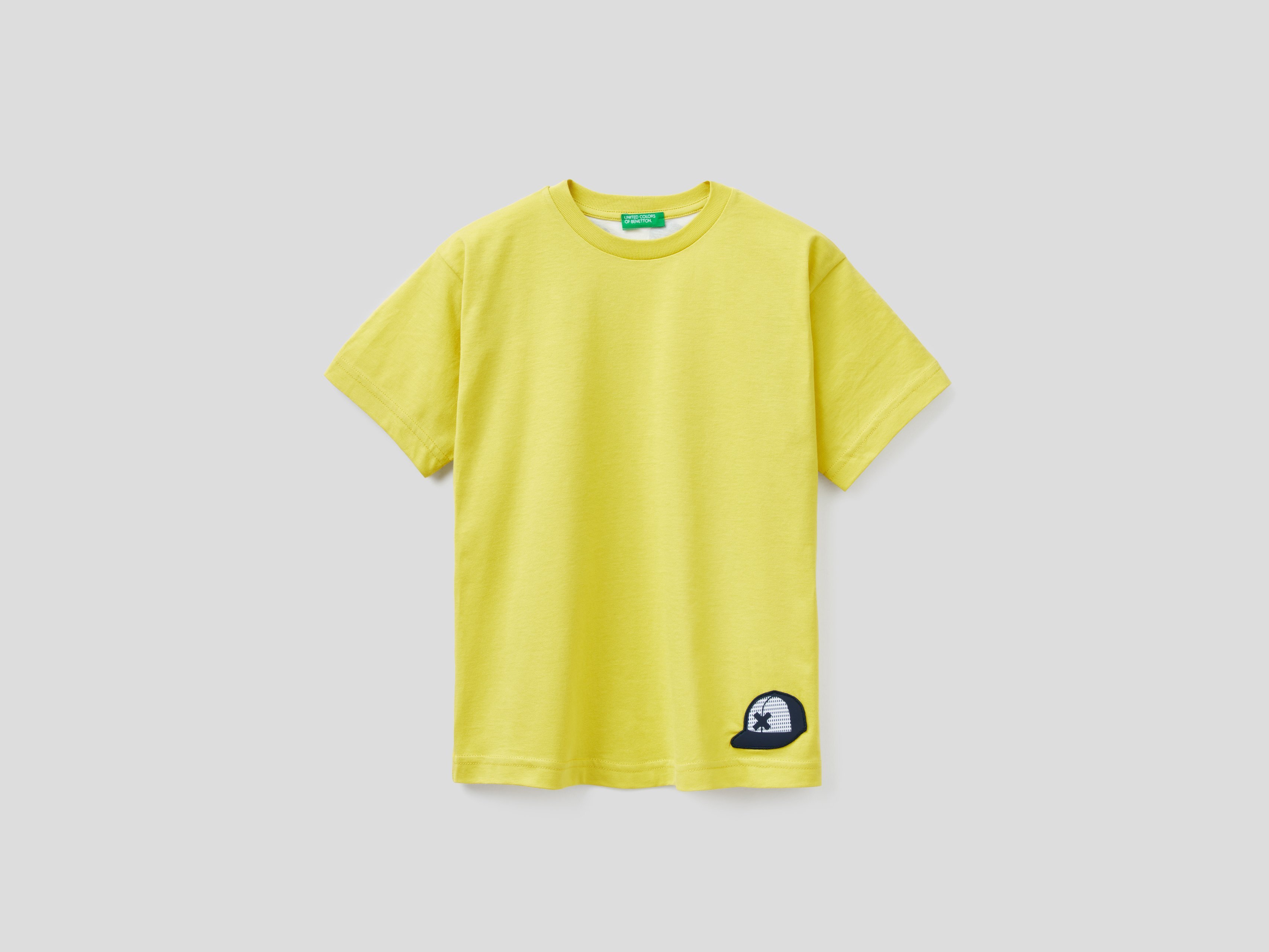 

Футболка для мальчиков Benetton цв. желтый р.110, 21A_3096C15C7