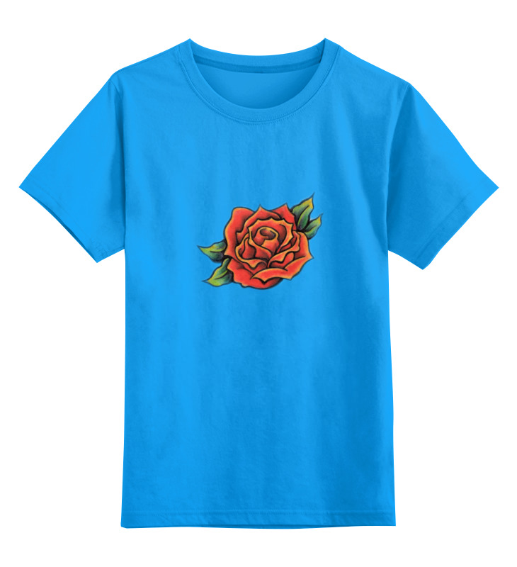 

Детская футболка классическая Printio Tattoo rose, р. 104, Голубой, 0000000642485