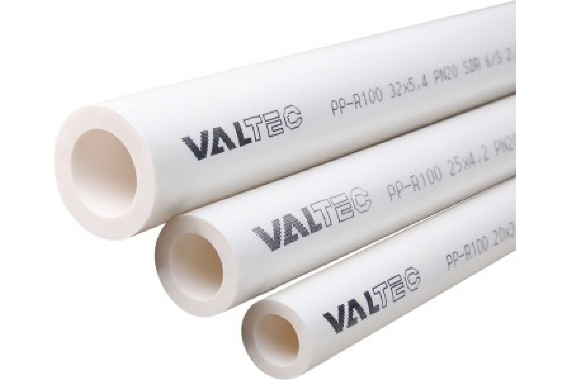 фото Valtec труба pp- r, pn 20, 20 mm /белый, по 2м/ vtp.700.0020.20.02