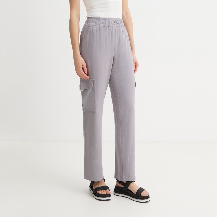 

Брюки женские Maison David BLN929 серые L, Серый, BLN929