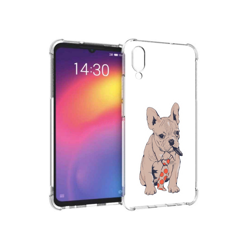 

Чехол MyPads Tocco для Meizu Note 9 бульдог с сигарой (PT134513.88.250), Прозрачный, Tocco
