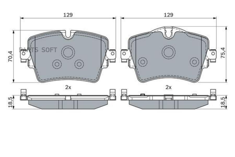 

Колодки торм.пер. BMW F45/ F46/ F48/ MINI F54 14-> BOSCH